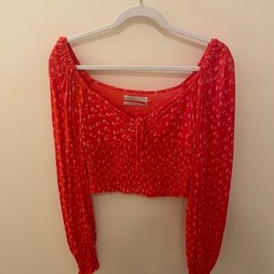 Red long sleeve shirt
